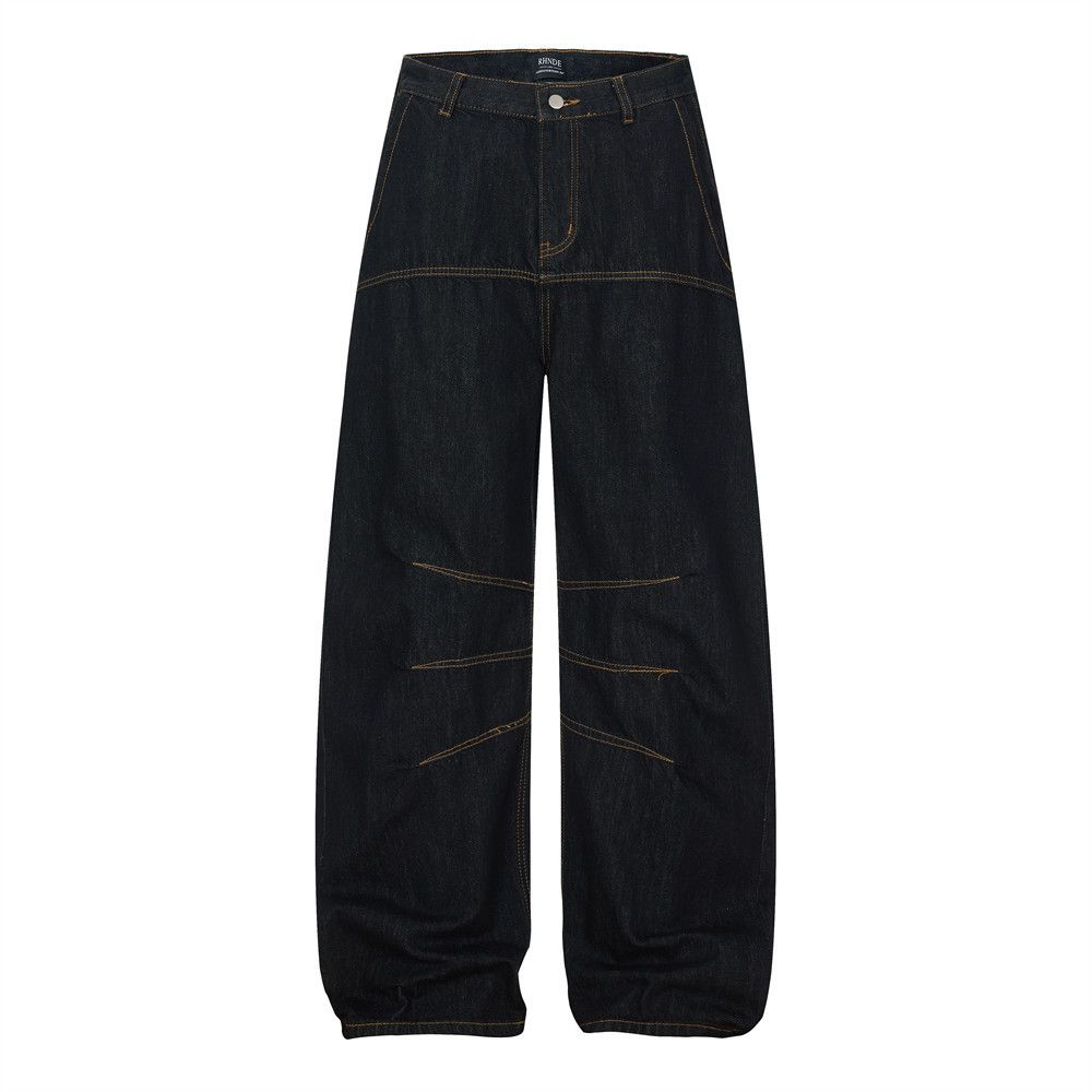 Jean Men's loose-fitting retro patchwork wide-leg jeans Size US 32 / EU 48 - 1 Thumbnail