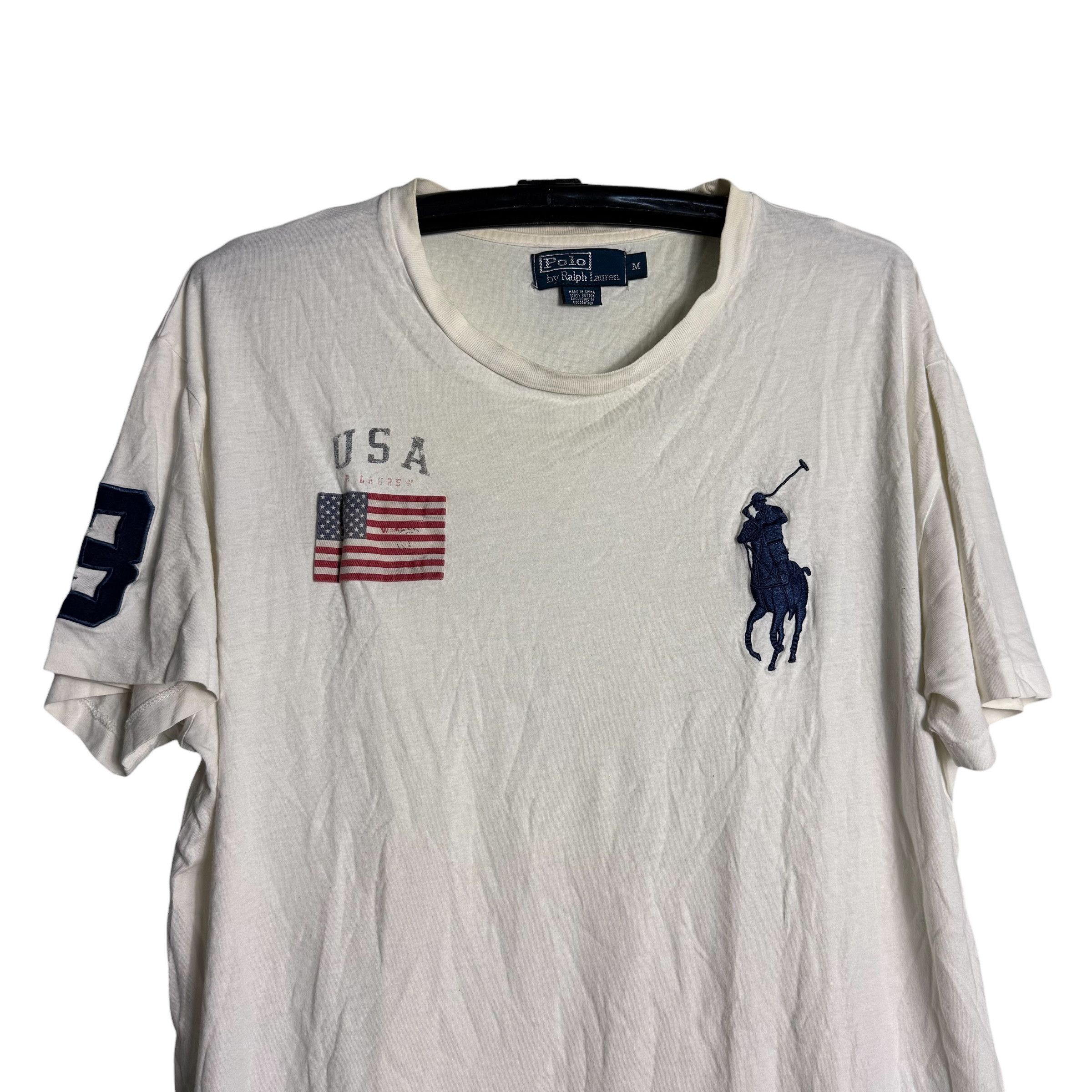 Polo Ralph Lauren 🔥RARE🔥Vintage Polo Ralph Lauren USA Flag #3 T-shirt Size US M / EU 48-50 / 2 - 2 Thumbnail