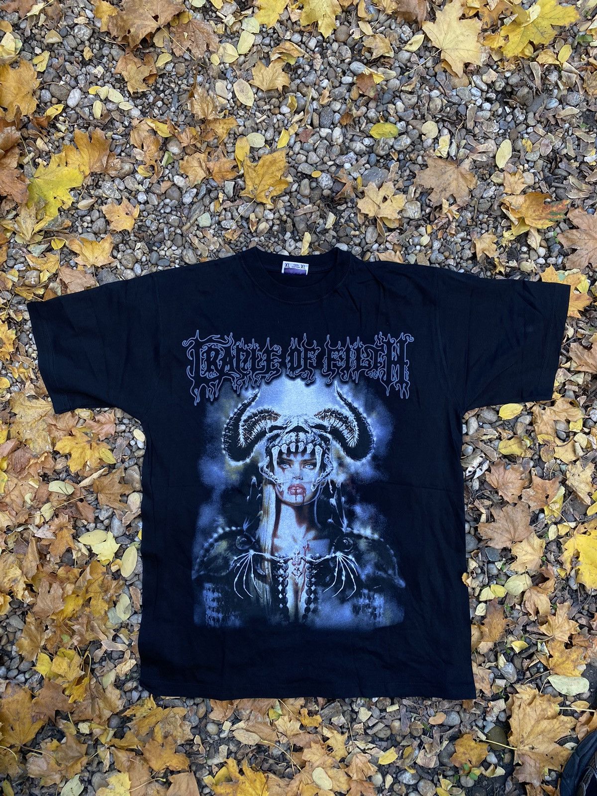 Band Tees × Vintage Vintage 90s Cradle Of Filth fog Kiss Tee Size US XL / EU 56 / 4 - 1 Thumbnail