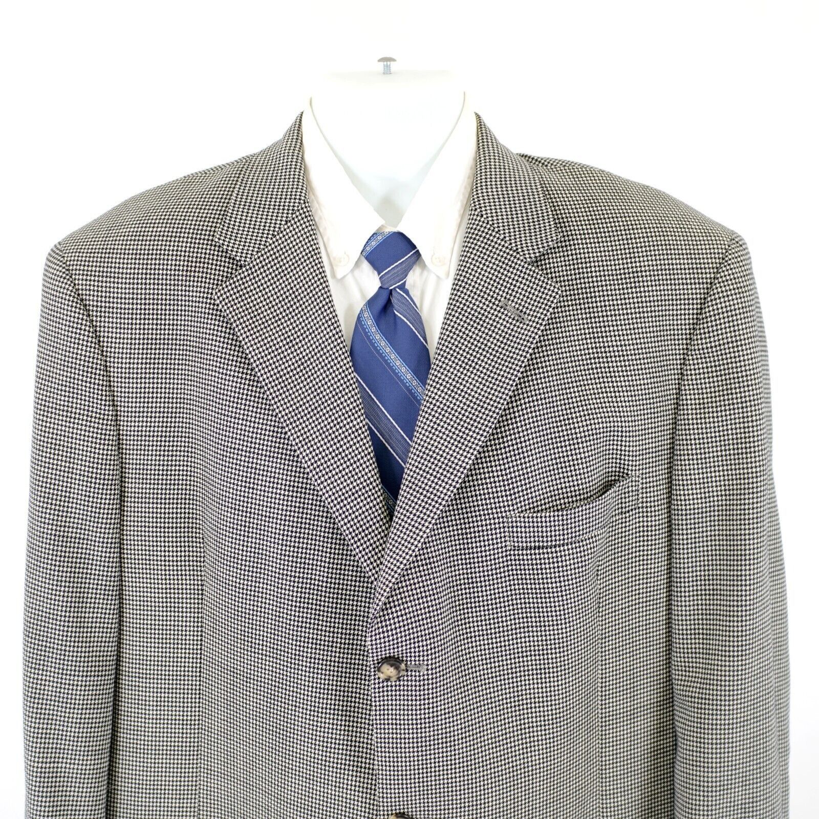 Austin Reed Austin Reed 46L Wool Cream Black Herringbone Sport Coat 3 Bu Size 46L - 1 Thumbnail