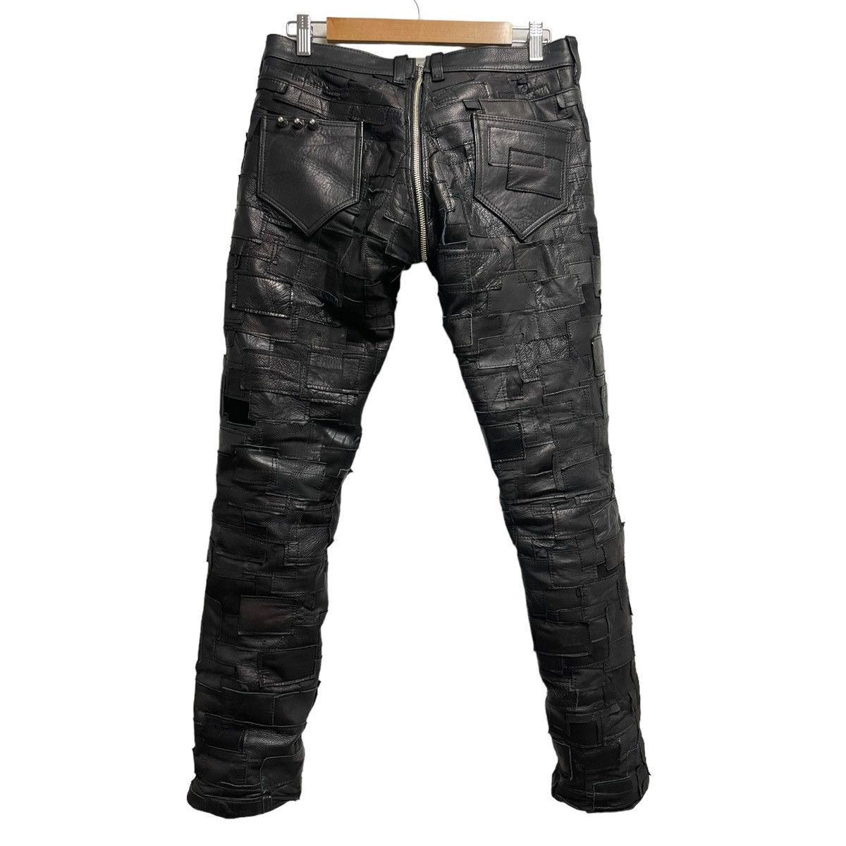 Designer Ginzi leather scab crust pants Size US 30 / EU 46 - 5 Thumbnail