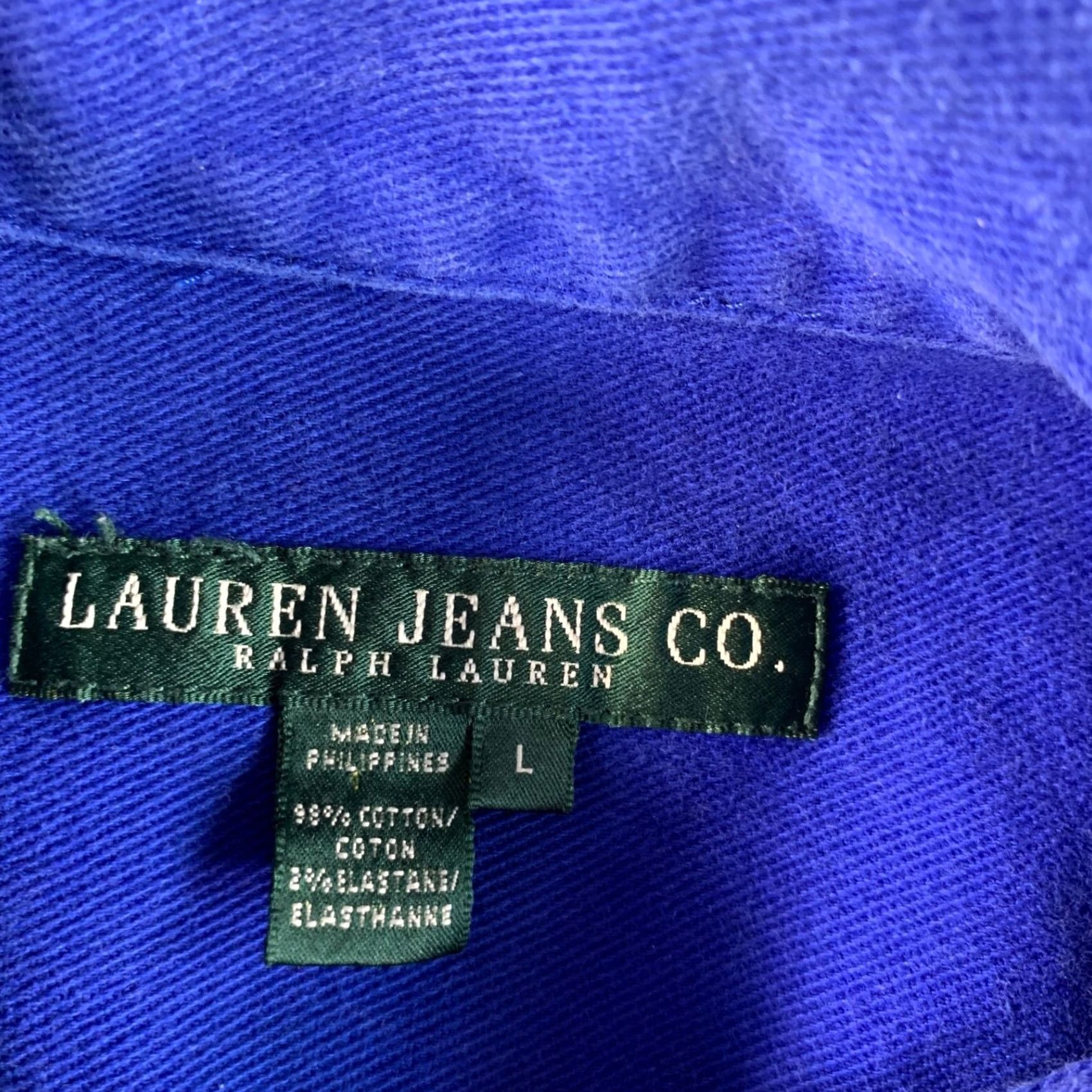 Ralph Lauren Lauren Jeans Ralph Lauren Trucker Jean Denim Jacket Women Large Stretch Blue NEW Size 36" / US 14 / IT 50 - 3 Thumbnail