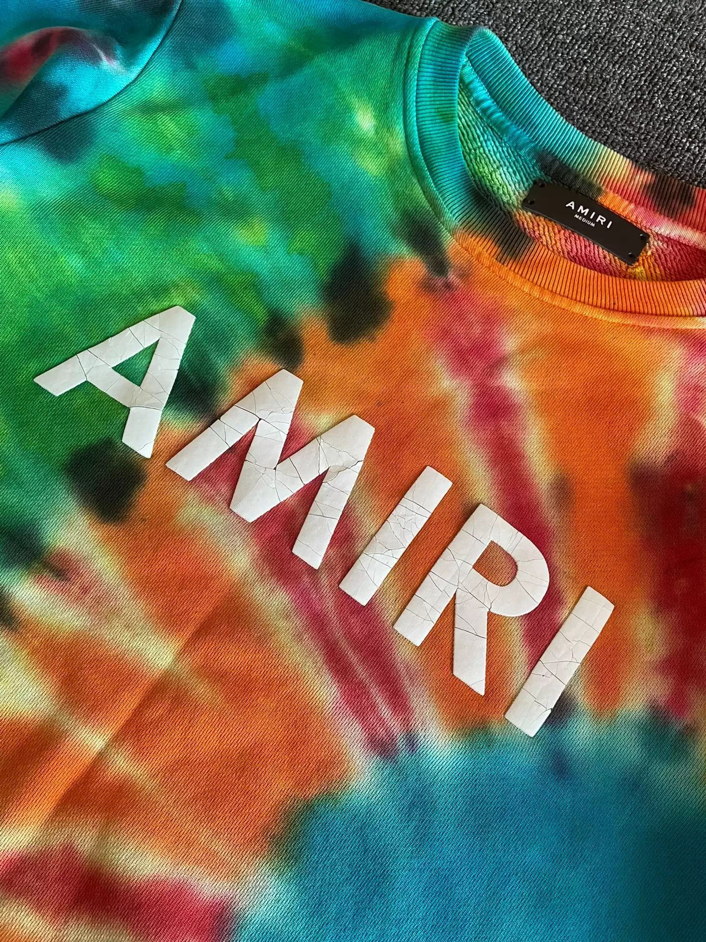 Amiri AMIRI Tie Dye Logo Crewneck-2506 Size US M / EU 48-50 / 2 - 2 Thumbnail