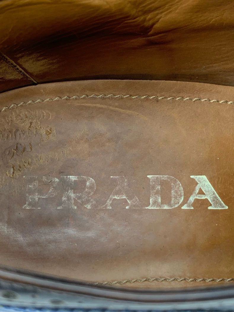 Prada Prada Size 42.5 Brock carved color-blocked muffin shoes lea Size US 9.5 / EU 42-43 - 7 Thumbnail