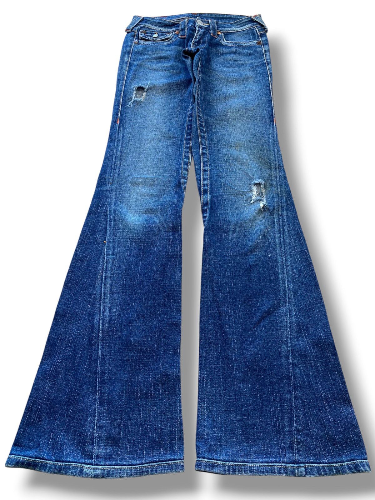 True Religion True Religion Blue Wash Style Flare Jeans Size US 28 / EU 44 - 1 Thumbnail