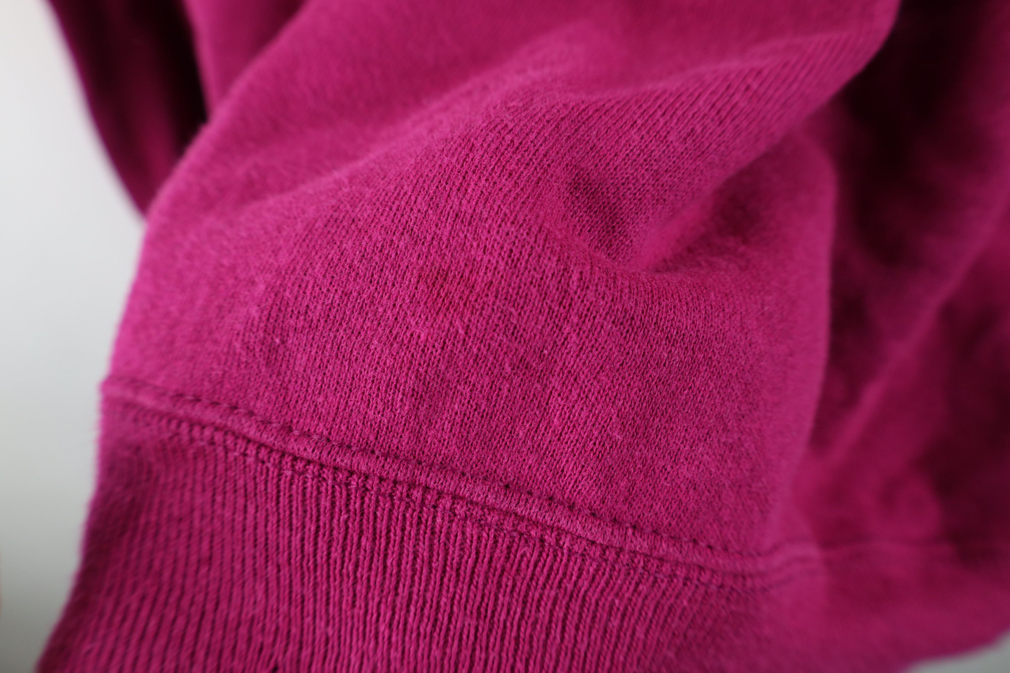 Hanes Vintage 80s 90s Hanes Raglan Crewneck Sweatshirt Magenta USA Size XL / US 12-14 / IT 48-50 - 5 Thumbnail