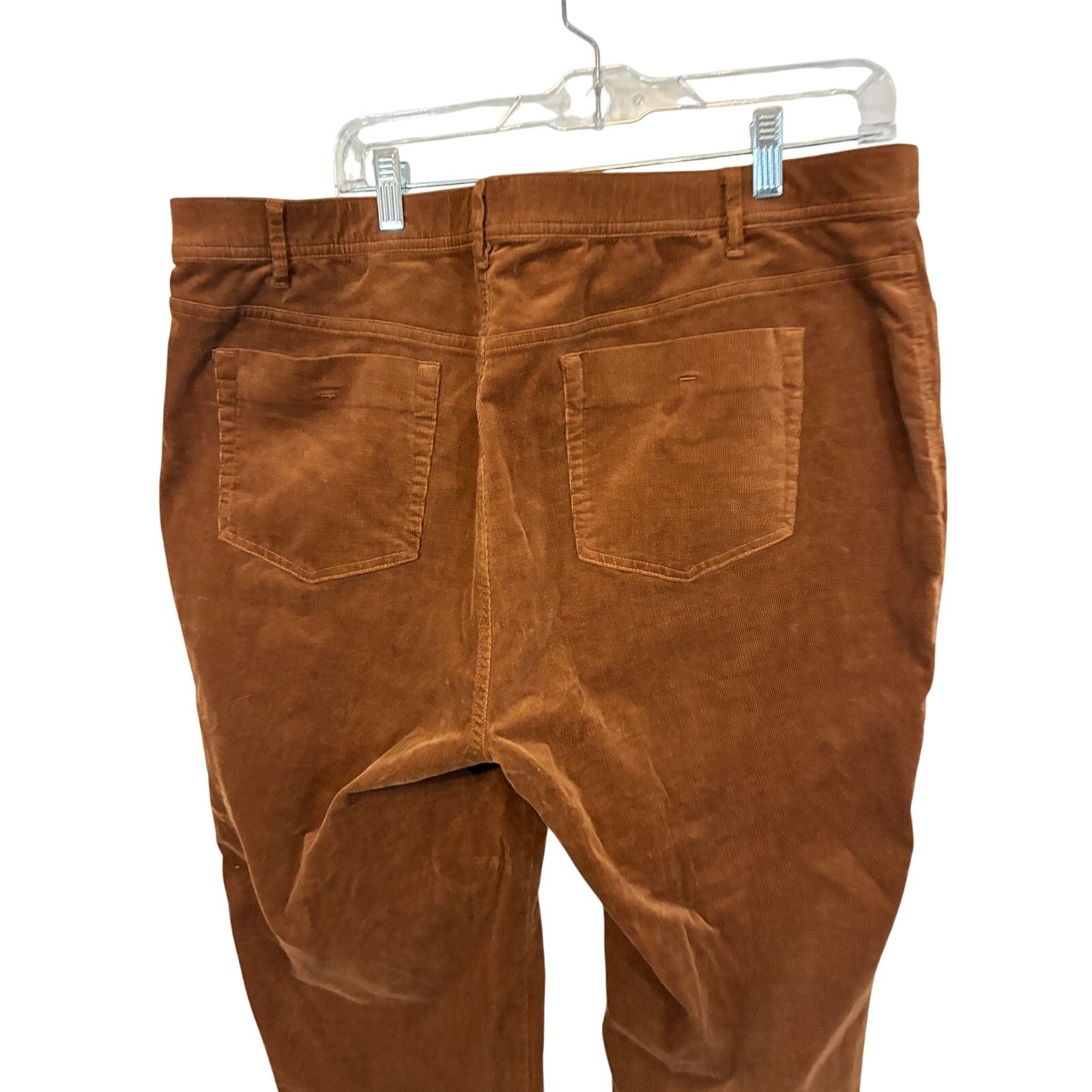 J. Jill J Jill Chocolate Brown Corduroy Pants Sz 18 Cuffed Hem Size 40" / US 18 - 6 Thumbnail