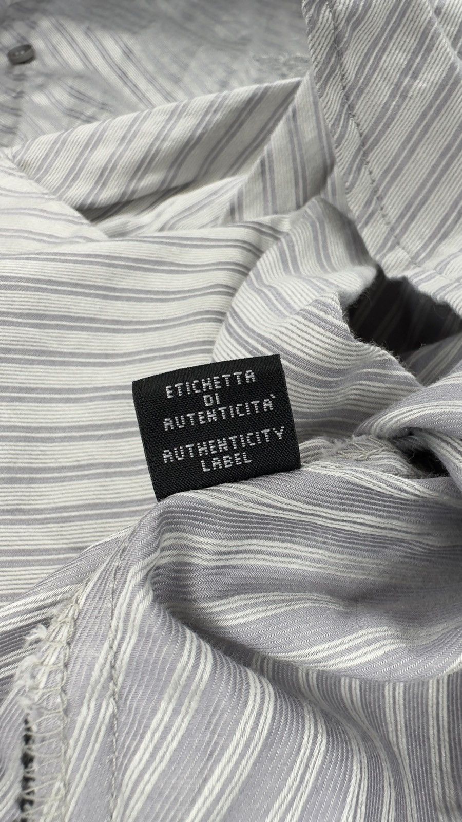 Versace Jeans Couture Versace Jeans Couture Striped Shirt – Grey L Size US L / EU 52-54 / 3 - 10 Thumbnail