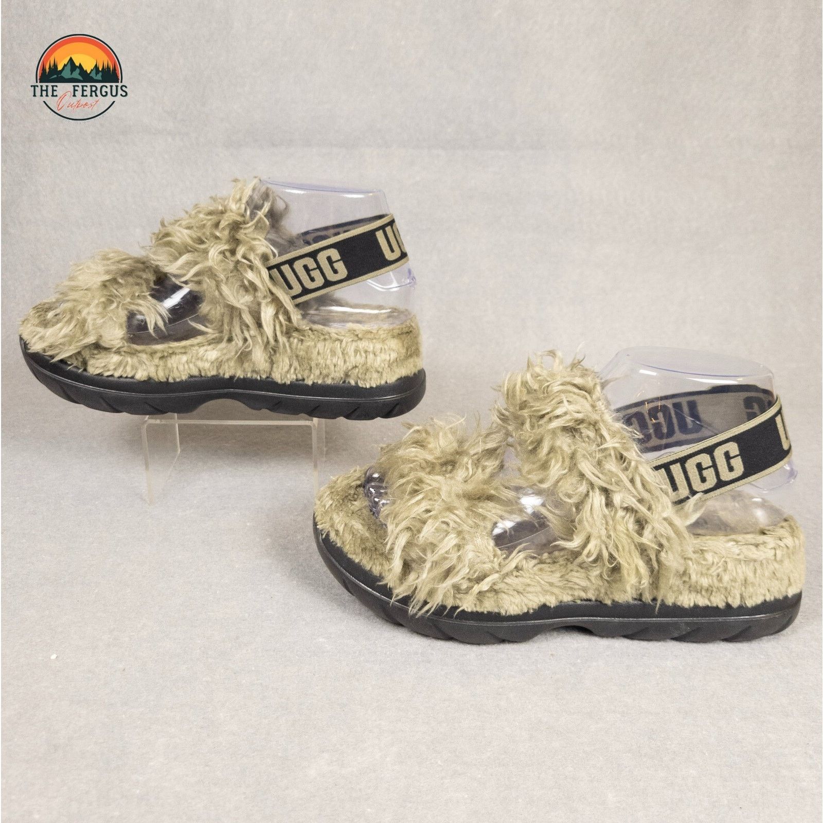Ugg UGG Fluff Sugar Slingback Sandals Burnt Olive Women's 6 Size US 6 / IT 36 - 3 Thumbnail