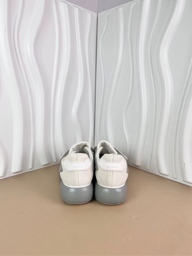 Prada Prada Size 35 White mesh Velcro small white shoes Sneakers Size US 4 / IT 34 - 4 Thumbnail