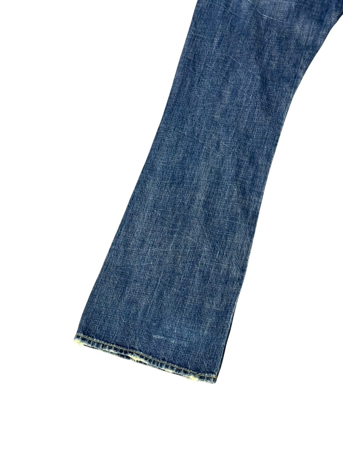 Japanese Brand Flare Jeans Bartack Distress Boot Cut amiri lgb dior 3🟦5 Size US 31 - 15 Thumbnail