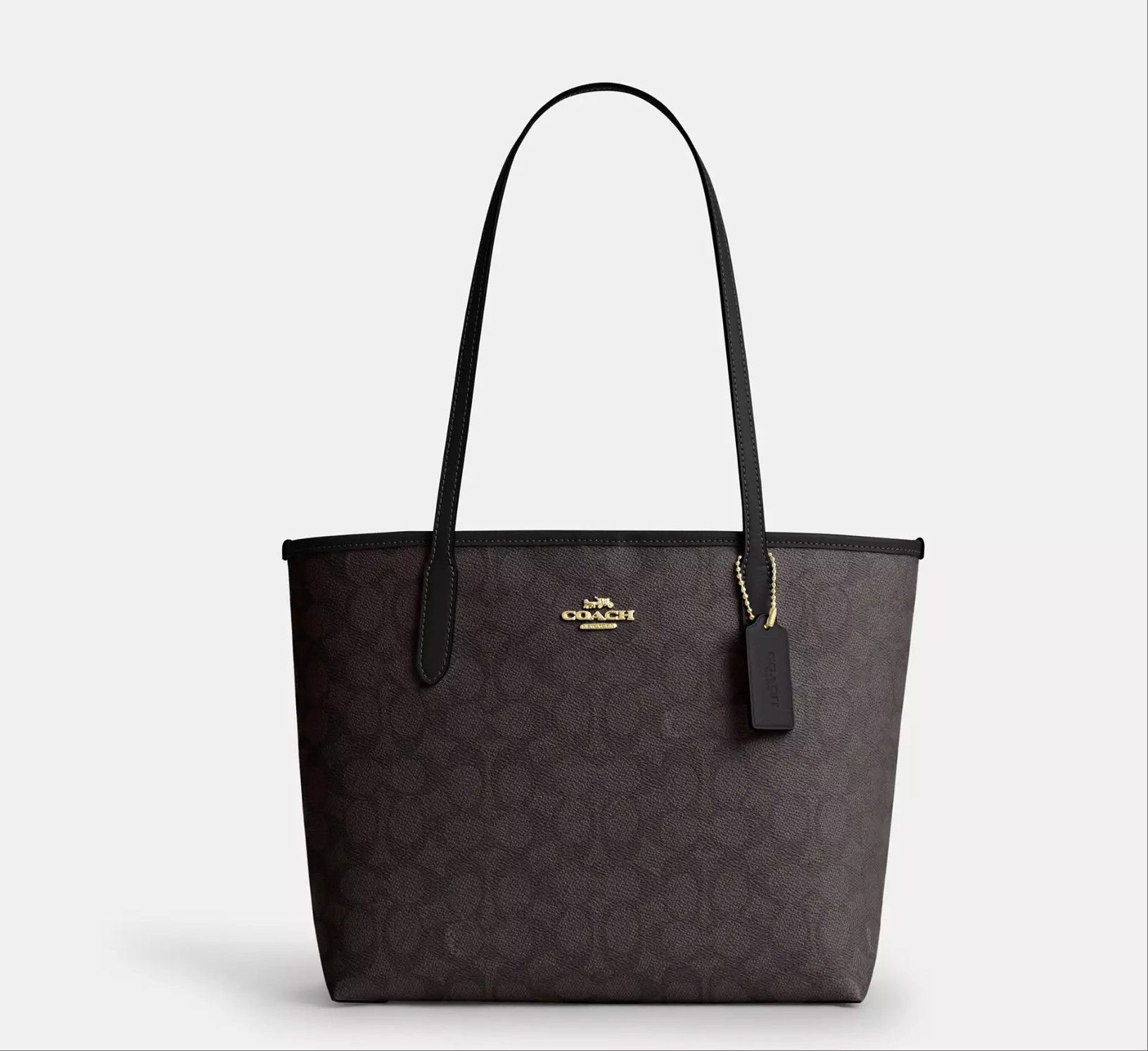 Coach Medium City Tote Bag In Signature Canvas CDX82 Size ONE SIZE - 11 Thumbnail