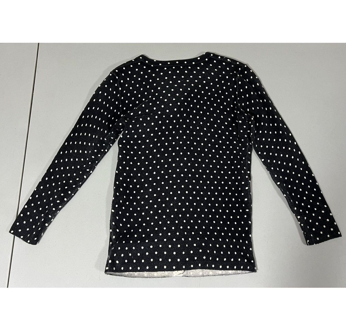 Merona Black White Polka Dot Knit Sweater Cardigan Top Size S 🤍🖤 Size S / US 4 / IT 40 - 2 Thumbnail