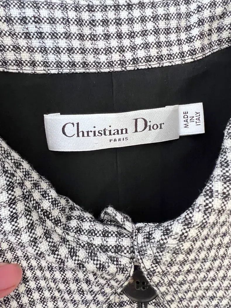 Dior Dior Black and white plaid worsted wool thousand-bird chec Size S / US 4 / IT 40 - 4 Thumbnail
