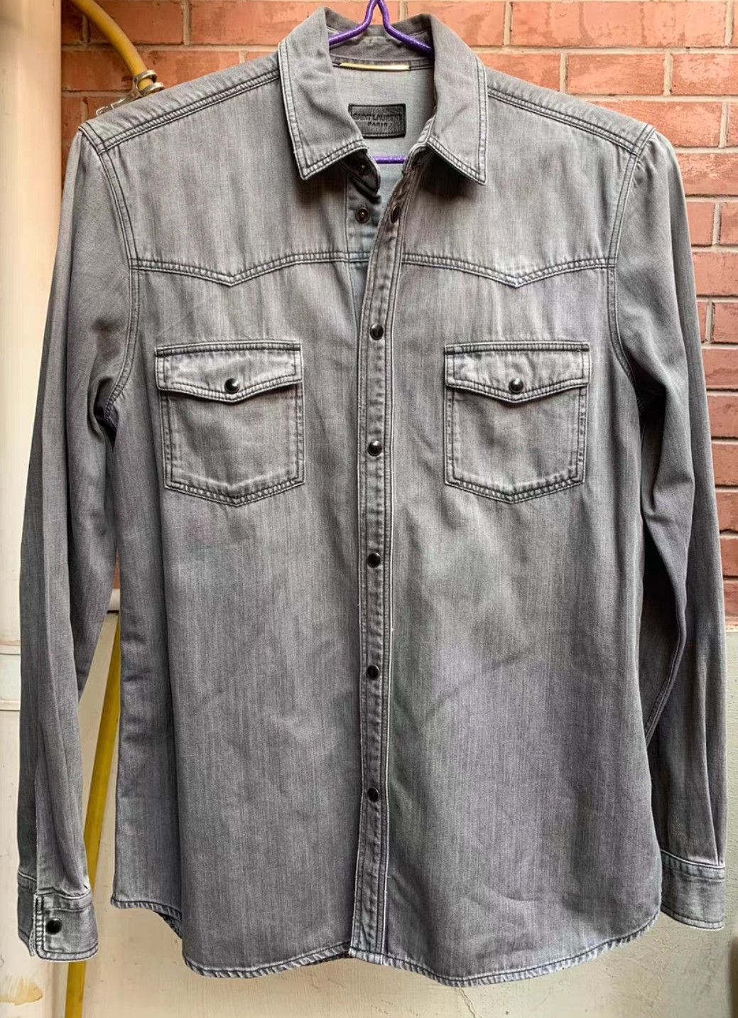 Saint Laurent Paris Saint Laurent Paris Denim shirt 2505-Nextarrow Size US L / EU 52-54 / 3 - 1 Thumbnail