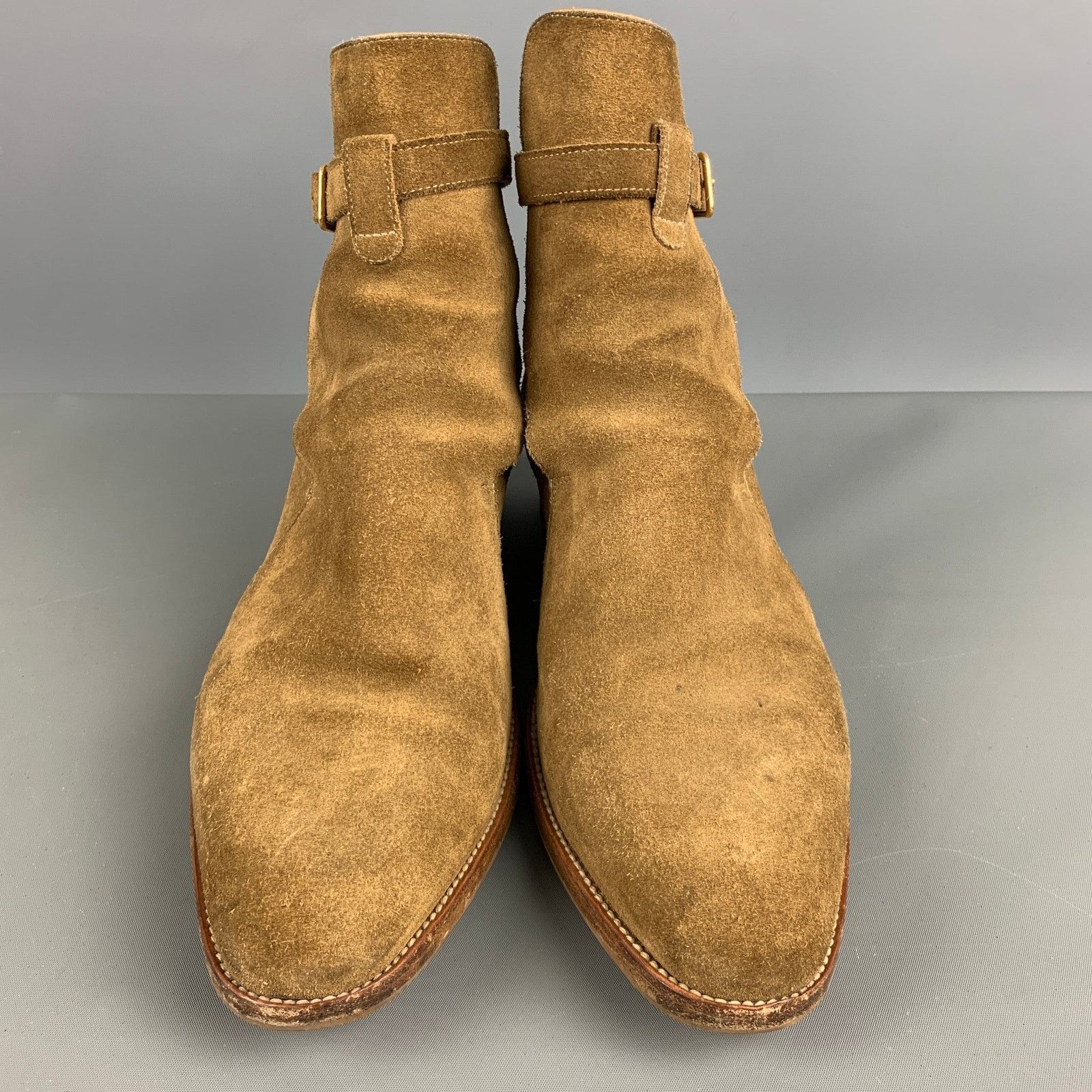Saint Laurent Paris SAINT LAURENT Size 7 Tan Solid Leather Ankle Boots Size US 7 / EU 40 - 4 Thumbnail