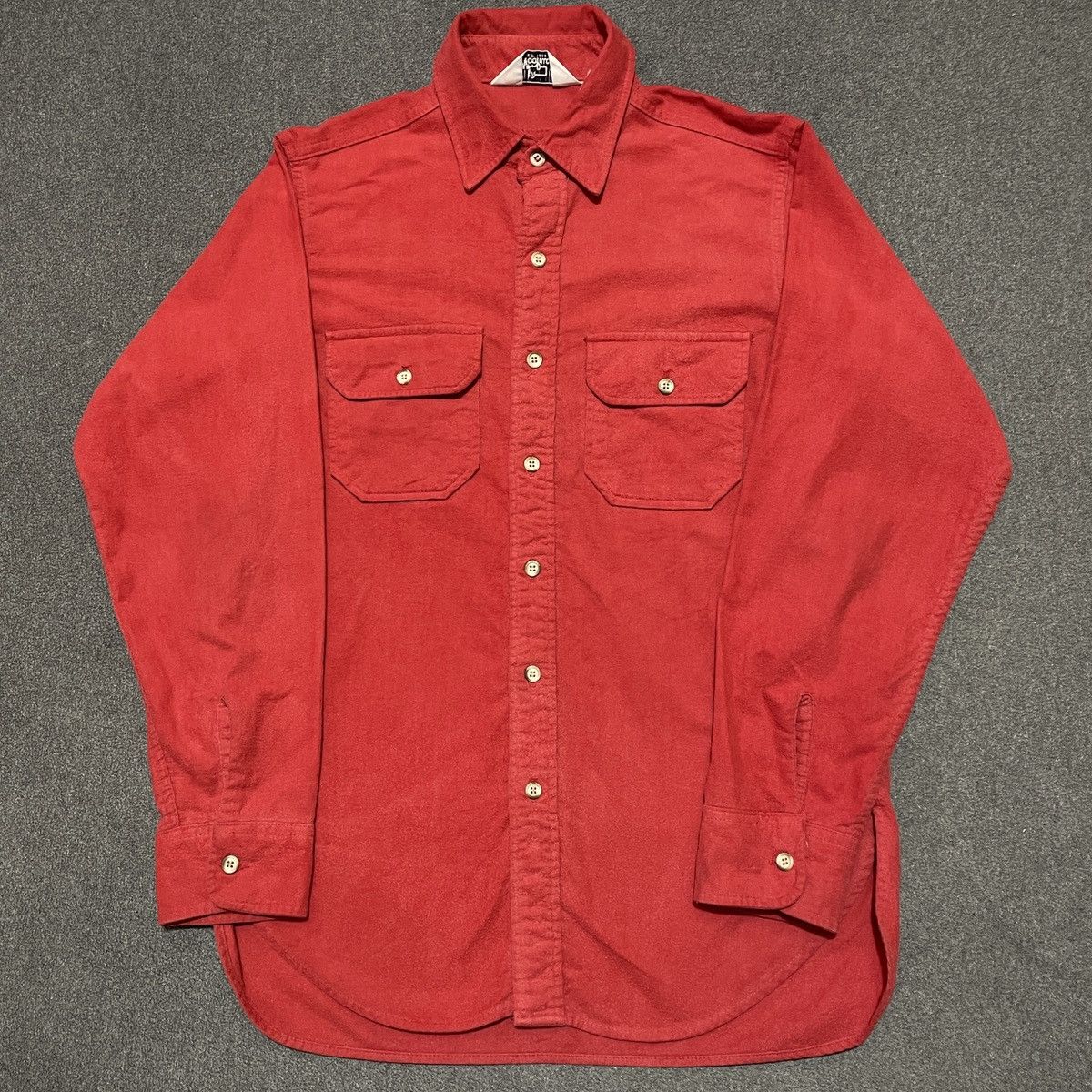 Vintage 70s Woolrich Red USA Longsleeve Shirt Size US M / EU 48-50 / 2 - 1 Thumbnail