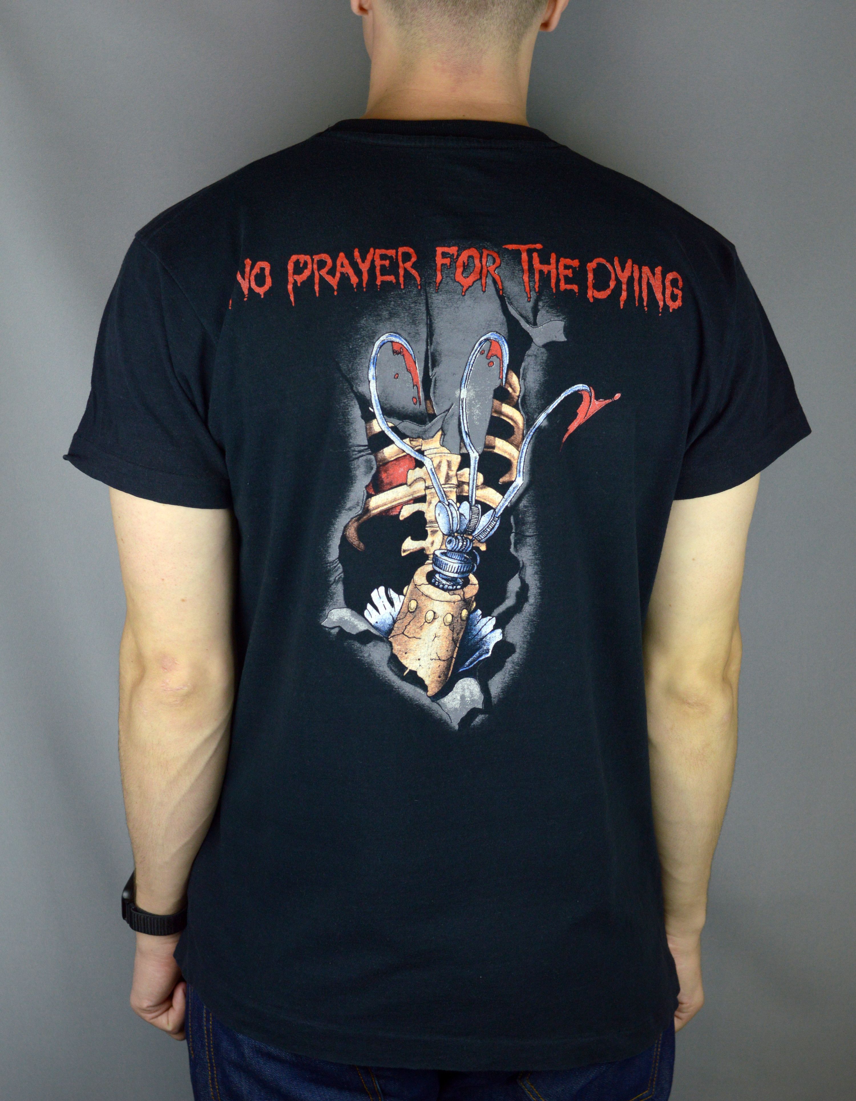 Iron Maiden × Vintage Vintage Iron Maiden No Prayer For The Dying 1990 t shirt Size US XL / EU 56 / 4 - 2 Thumbnail