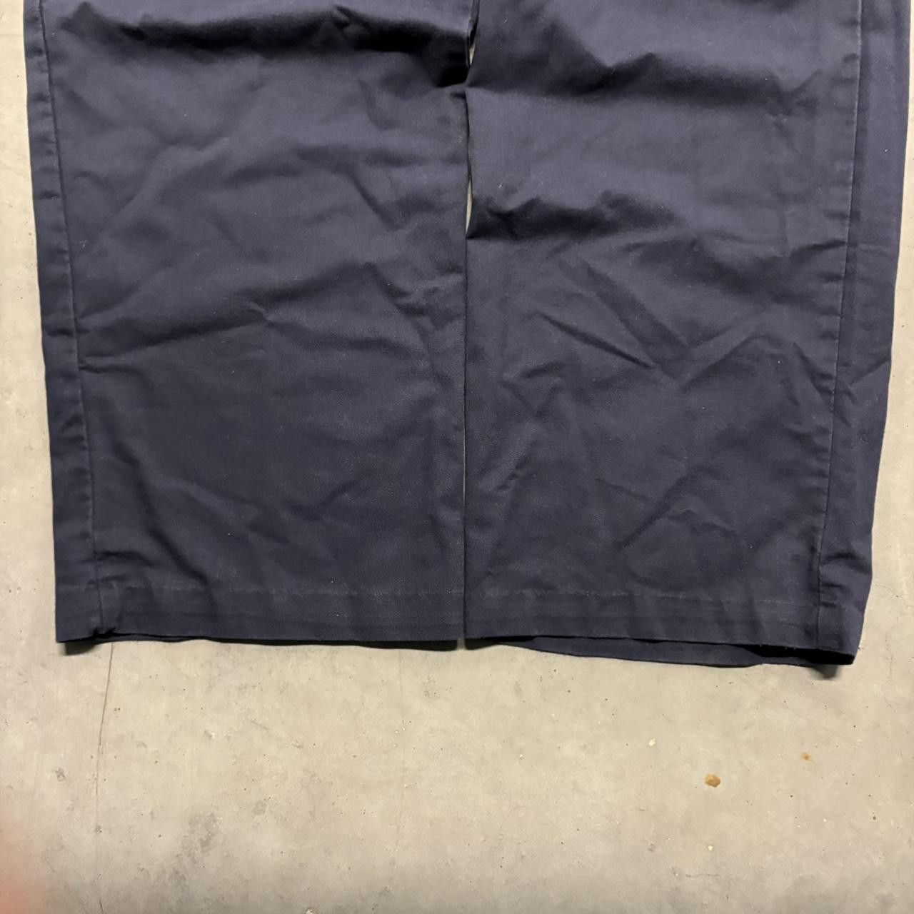 Japanese Brand × Vintage Crazy Vintage Y2K/2000s Baggy Navy Blue Workwear Style Cargo Pants! Size US 38 / EU 54 - 5 Thumbnail