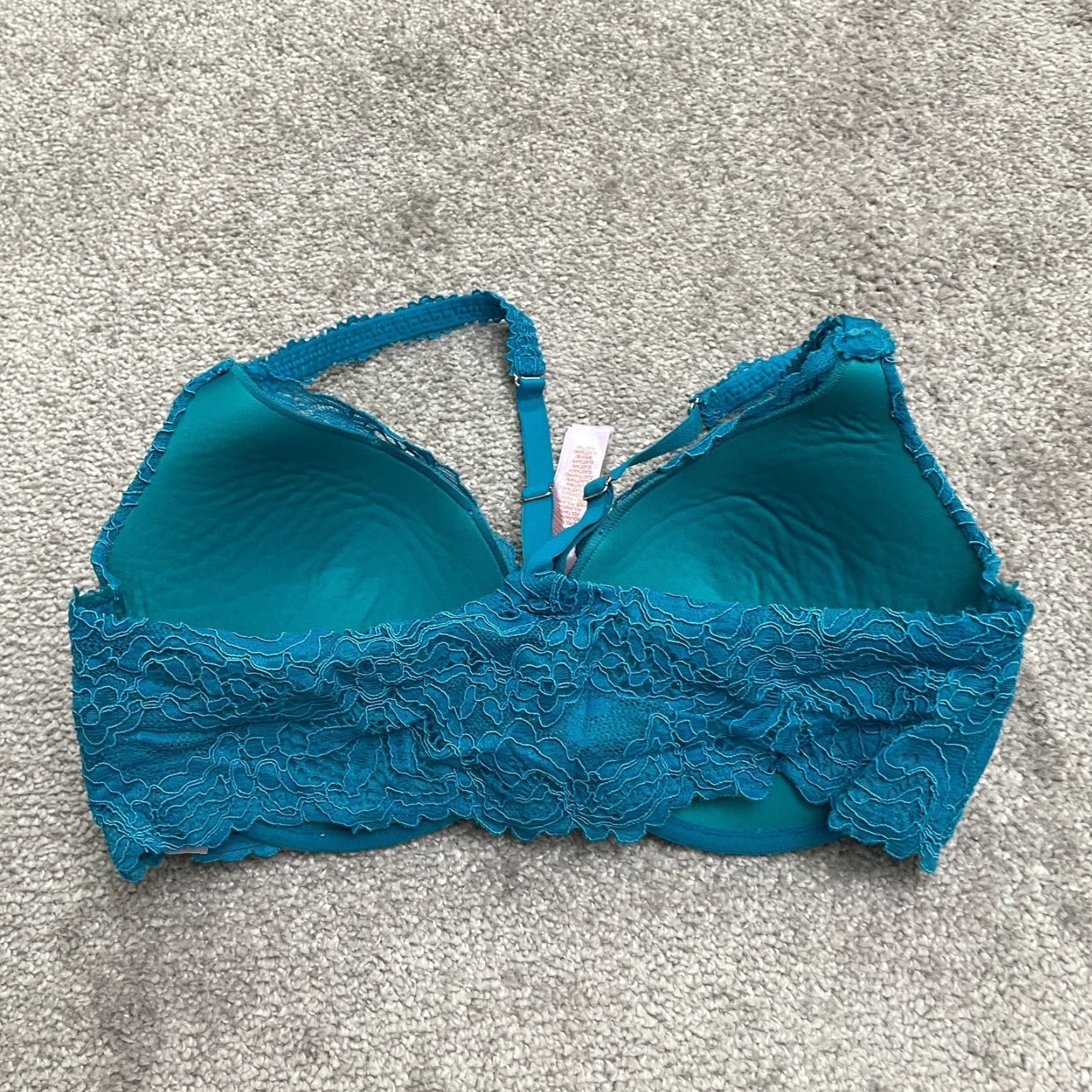 Vintage Salvage X Fenty Underwired Lace Bra Womens 34DD Blue Padded Adjustable Strap Size ONE SIZE - 2 Thumbnail