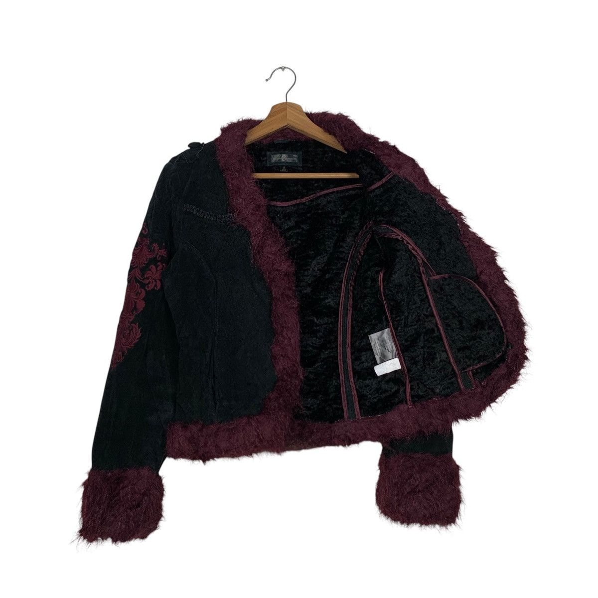 Wilsons Leather WILSONS LEATHER Fur Lined Suede Jacket Crop Jacket #2166-C95 Size S / US 4 / IT 40 - 9 Thumbnail