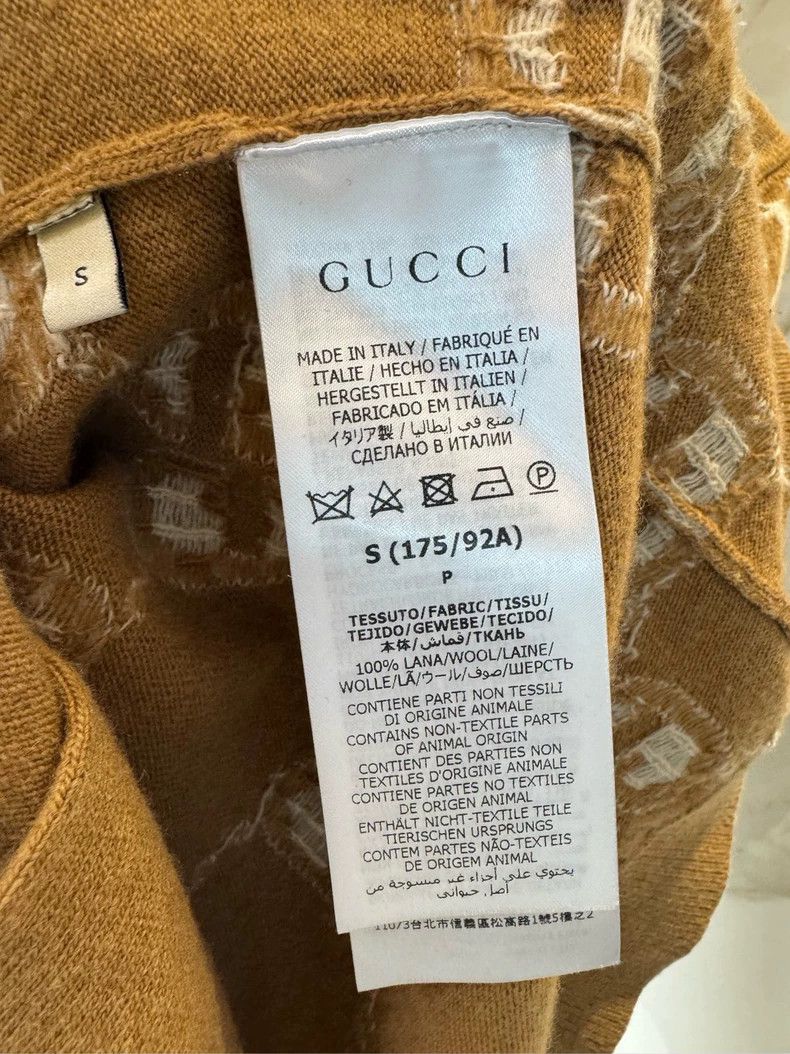 Gucci Gucci Brown full-print cardigan sweater 2501-Nextarrow Size US S / EU 44-46 / 1 - 5 Thumbnail