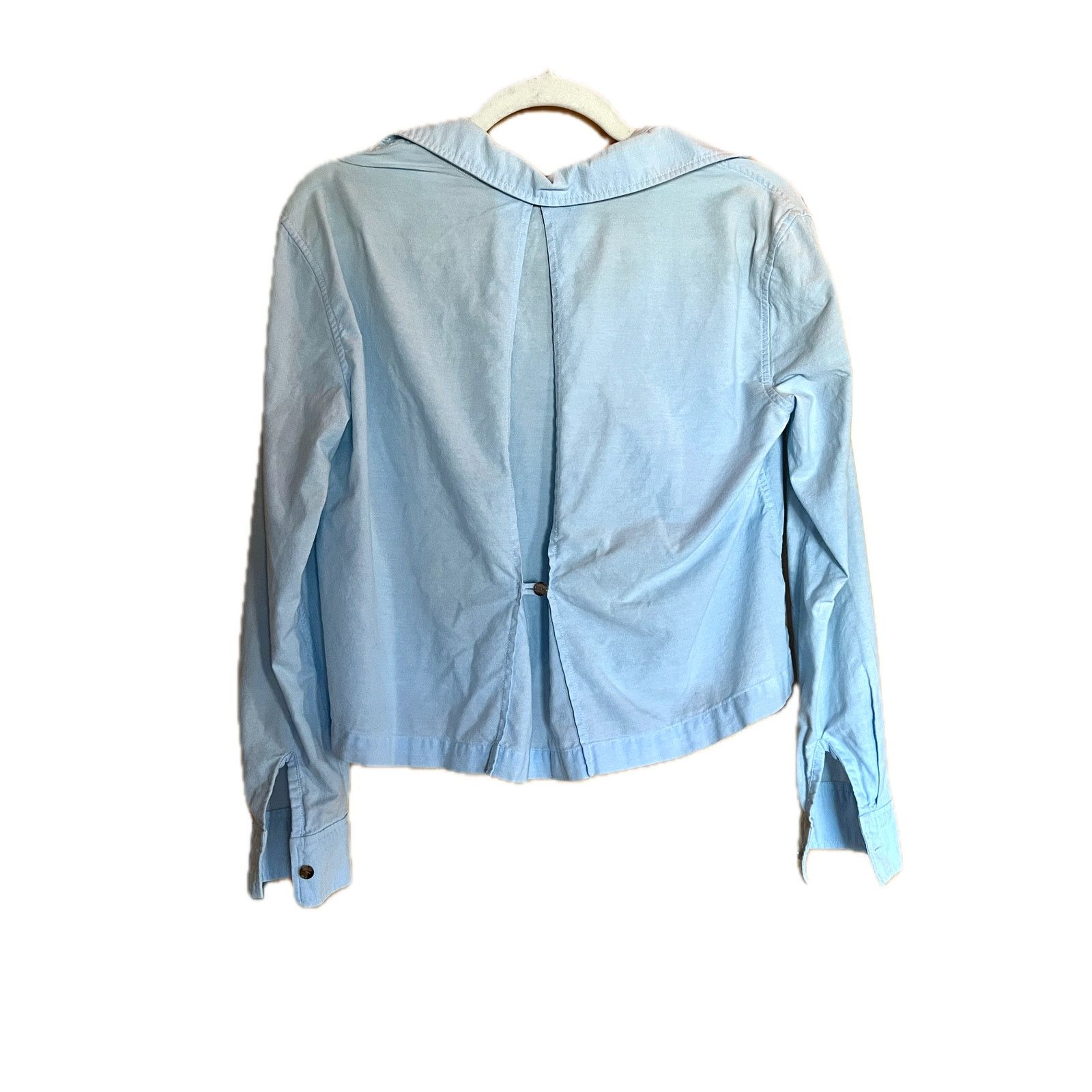 A.P.C. XS Jenni Kayne cropped chambray blouse button back Size XS / US 0-2 / IT 36-38 - 2 Thumbnail