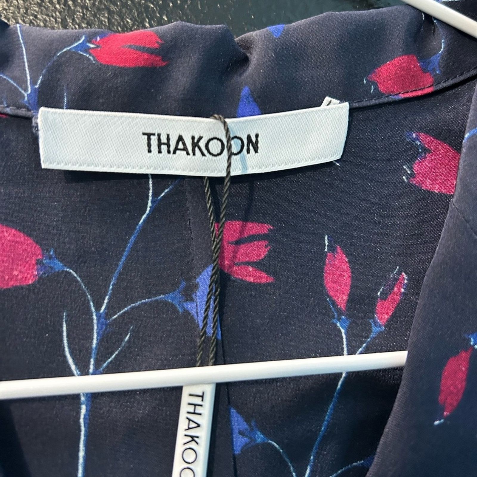 THAKOON Thakoon Silk Navy Tulip Long Sleeve Shirt Midi Dress NWT 4 Size S / US 4 / IT 40 - 7 Thumbnail