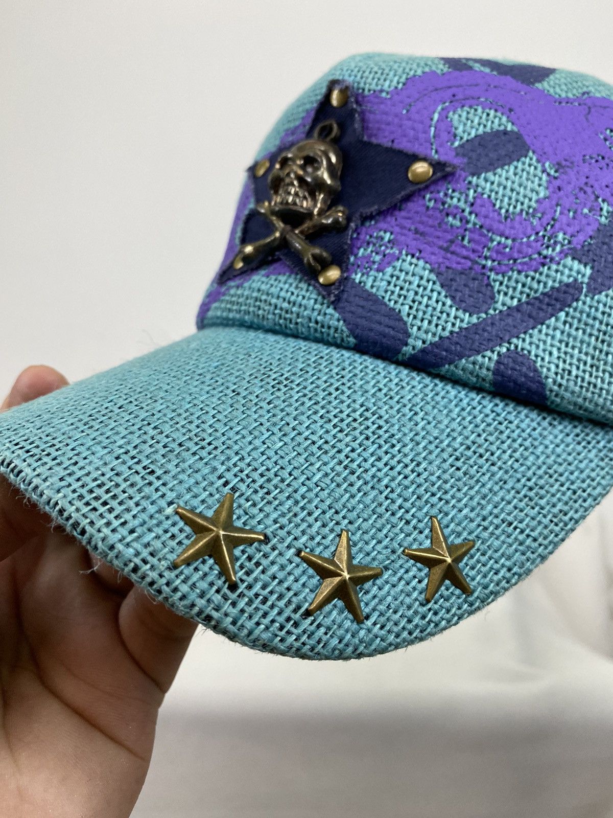 14th Addiction Punk Skull Studded Trucker Cap Size ONE SIZE - 8 Thumbnail