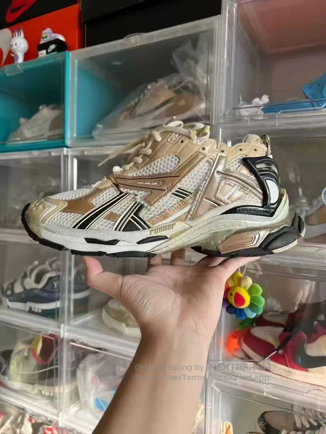 Balenciaga balenciaga runner beige gold sneakers size 42. Size US 9 / EU 42 - 3 Thumbnail