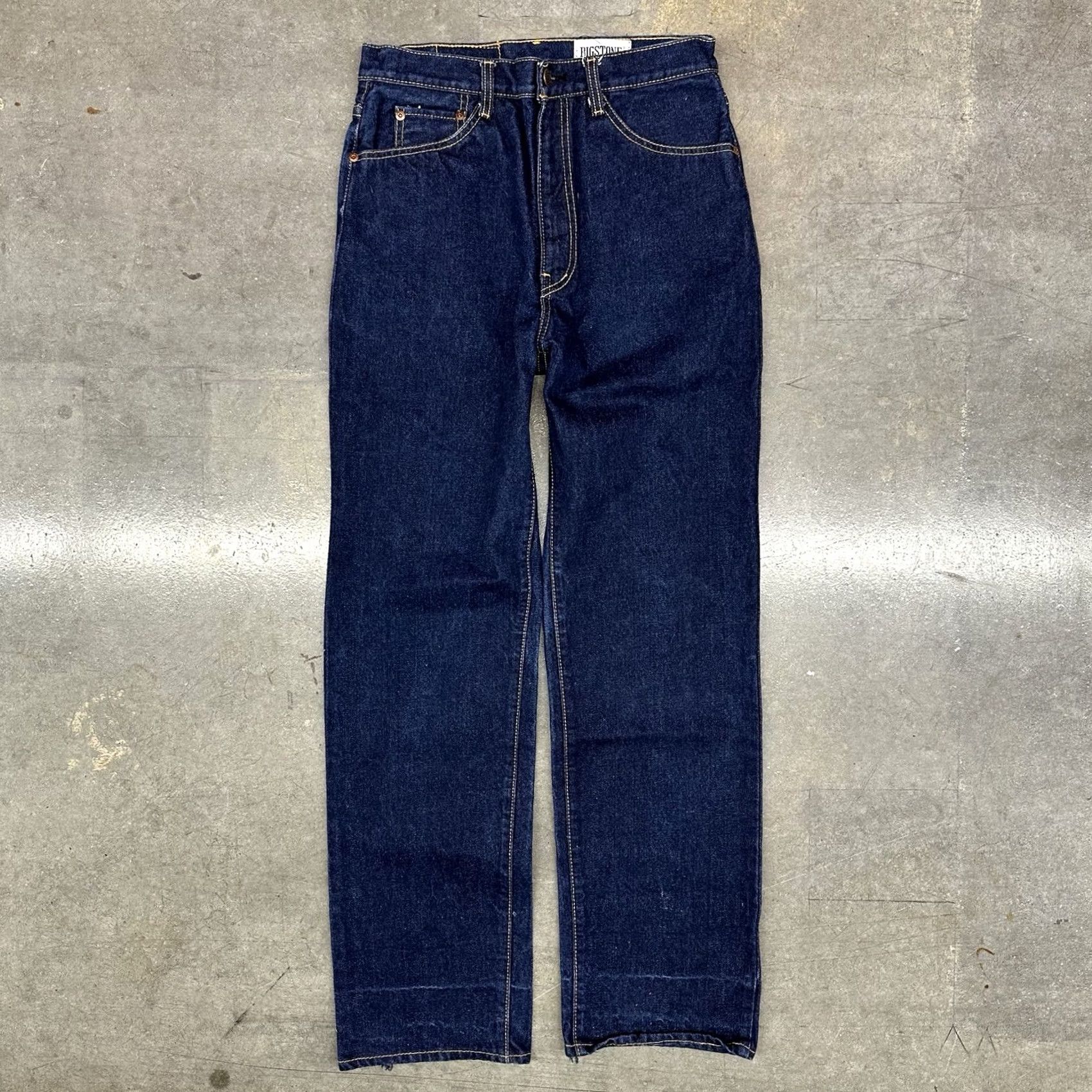 Denime VINTAGE 80s Big Stone SB610 Indigo Blue Japanese Denim Jeans 29 x 30 Men Size US 29 - 3 Thumbnail