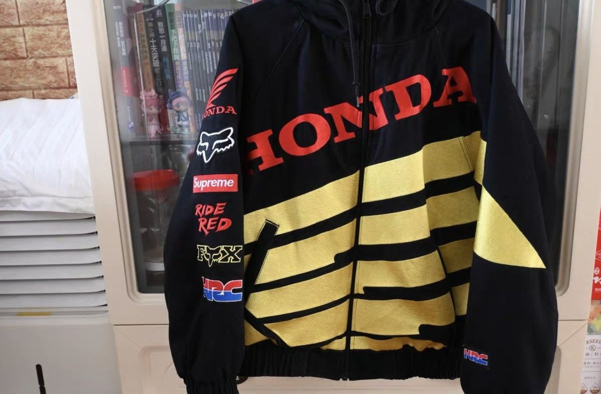 Supreme Honda fox racing puffy zip up jacket