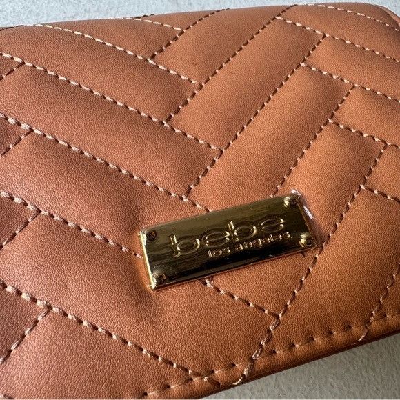 Bebe NWT BEBE SOPHIA CROSSBODY SMALL NUDE Size ONE SIZE - 2 Thumbnail