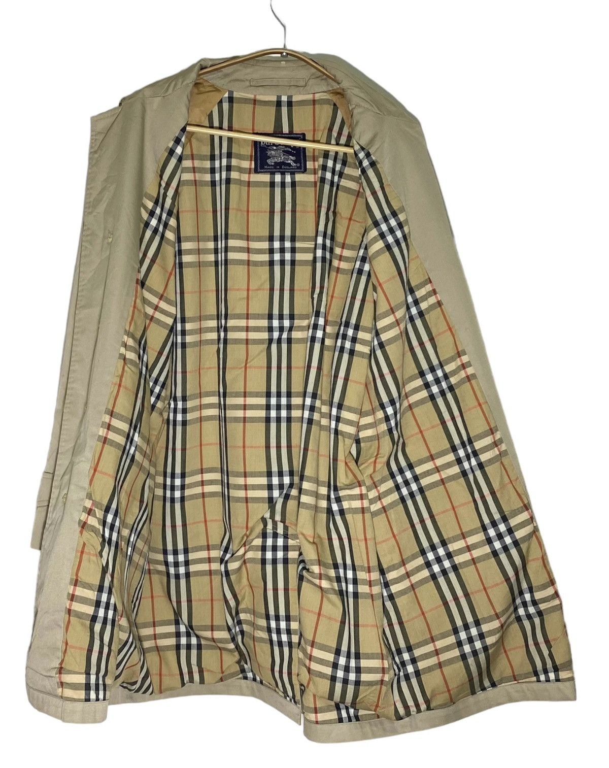 Burberry Vintage BURBERRYs' Nova Check Trench Classic Made ENGLAND Size US L / EU 52-54 / 3 - 8 Thumbnail