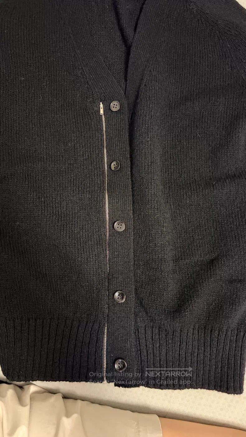Saint Laurent Paris Saint Laurent Paris Black Zip Knit Cardigan Jacket i Size L / US 10 / IT 46 - 2 Thumbnail