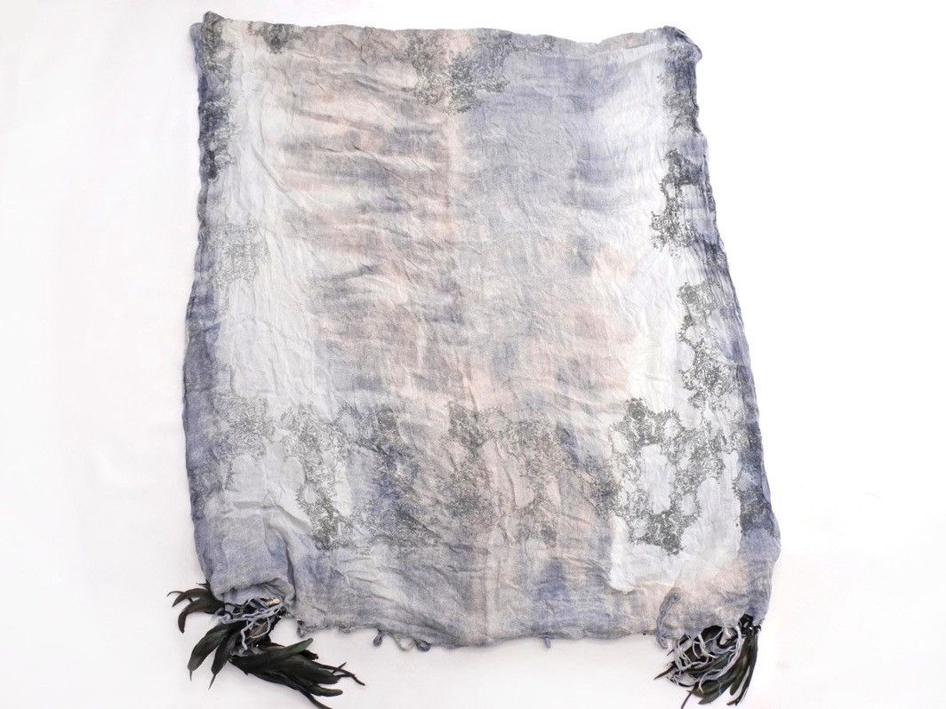 KMRii Kmrii Archive Light Blue Feather Stole Scarf Vintage Size ONE SIZE - 3 Thumbnail