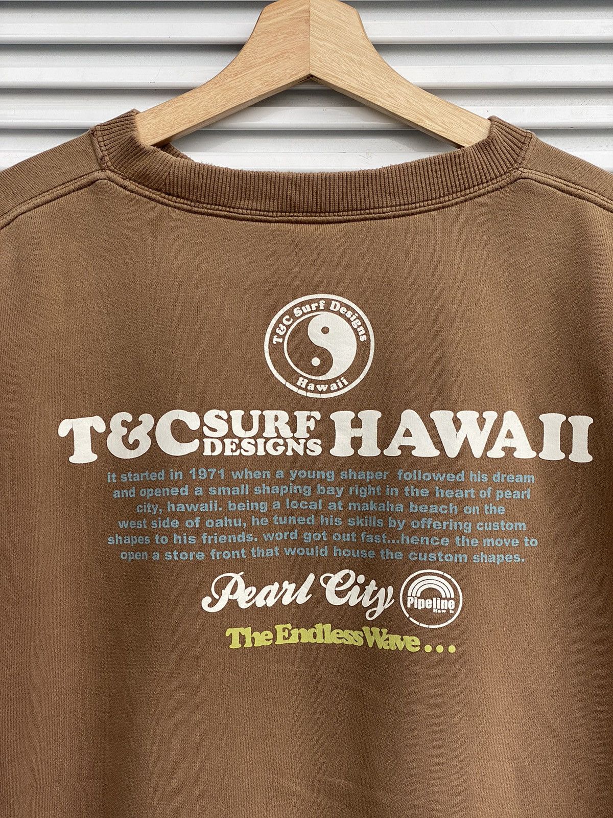 Japanese Brand Vintage T&C Surf Hawaii Brown Crewneck / Travis Flacko Scott Size US L / EU 52-54 / 3 - 6 Thumbnail