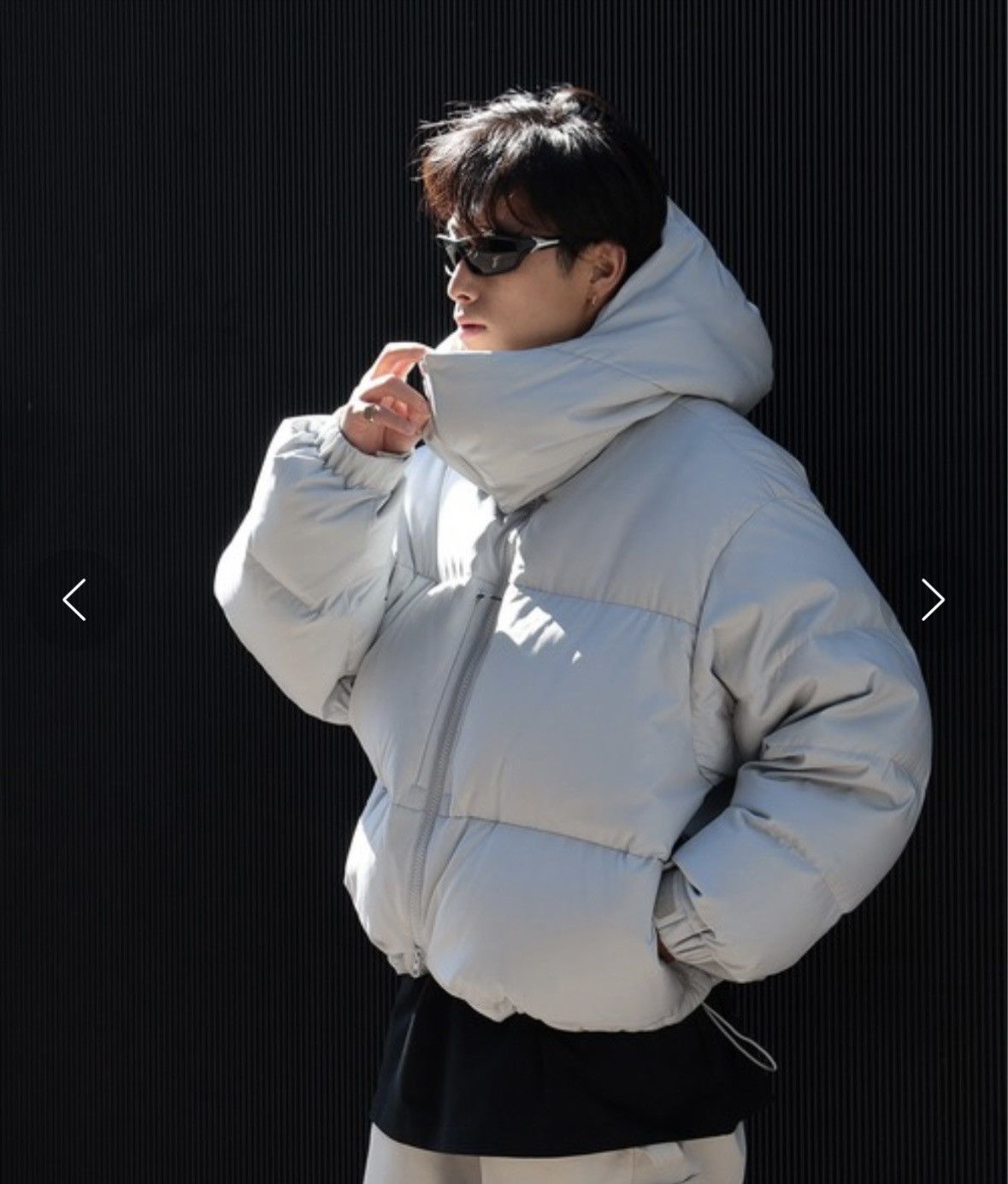 Beams Japan Beams Silver Grey Cropped down Jacket (Size M) Size US M / EU 48-50 / 2 - 2 Thumbnail