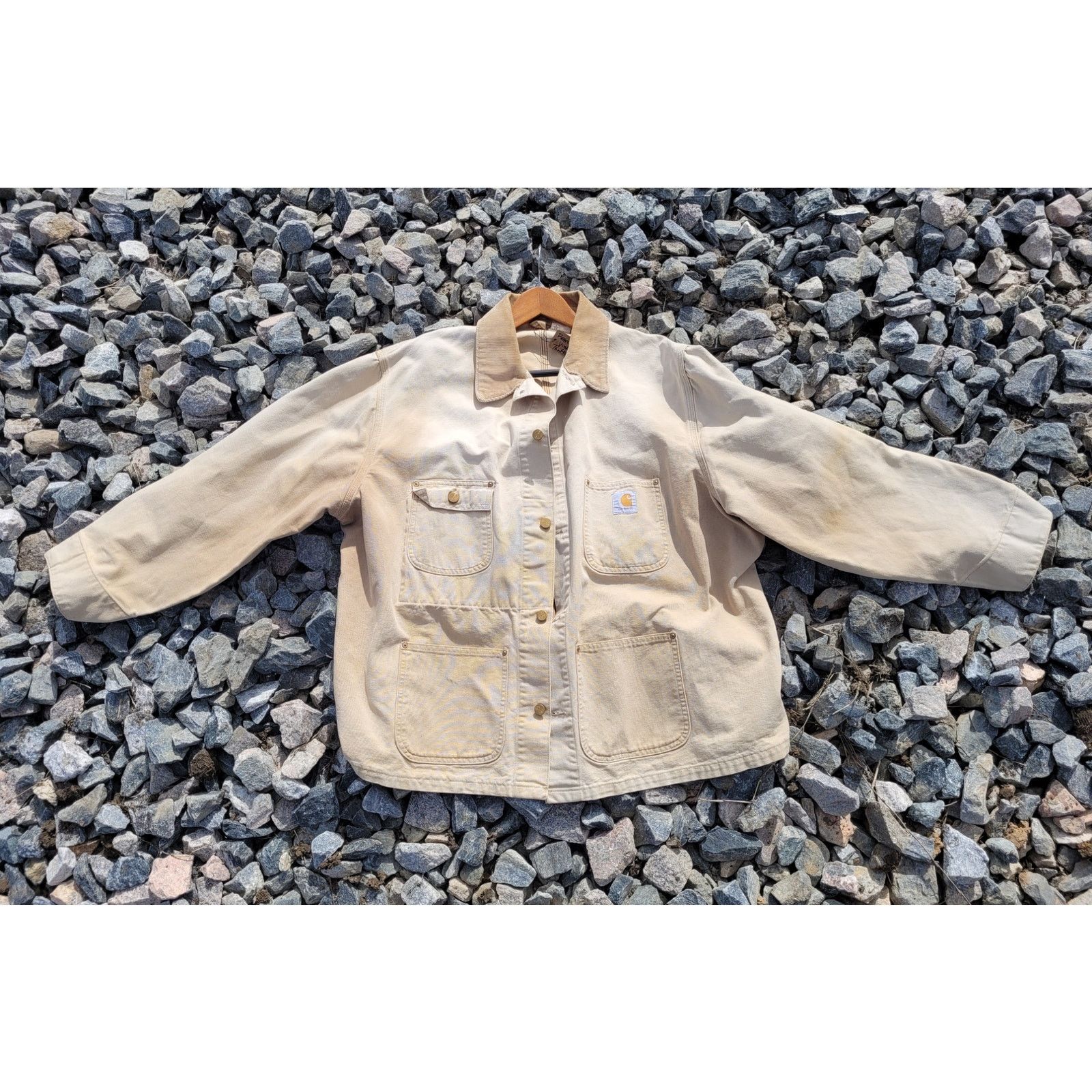 Carhartt × Carhartt Wip × Vintage Vintage Carhartt Chore Barn Coat Corduroy Collar Size US XXL / EU 58 / 5 - 2 Thumbnail