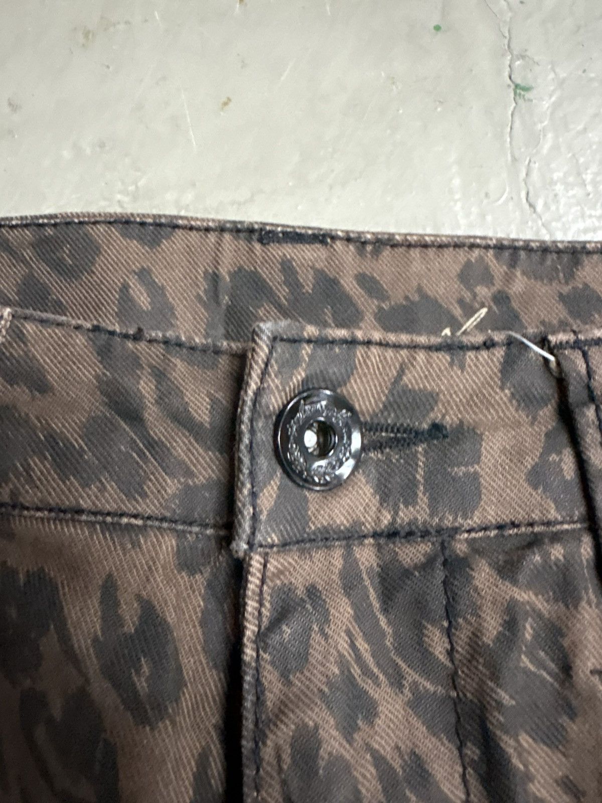 Japanese Brand No Future Slim Leopard Punk Trousers Size US 31 - 10 Thumbnail
