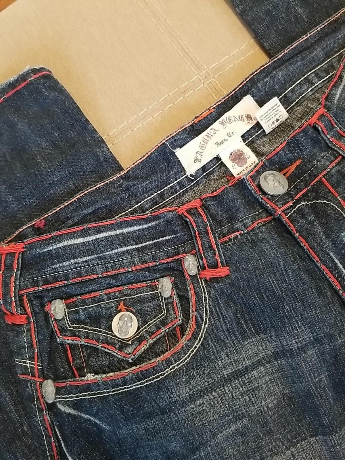Other Laguna Beach Jeans Men's 36x34 Denim Red Stitch Made In USA Size US 36 / EU 52 - 2 Thumbnail