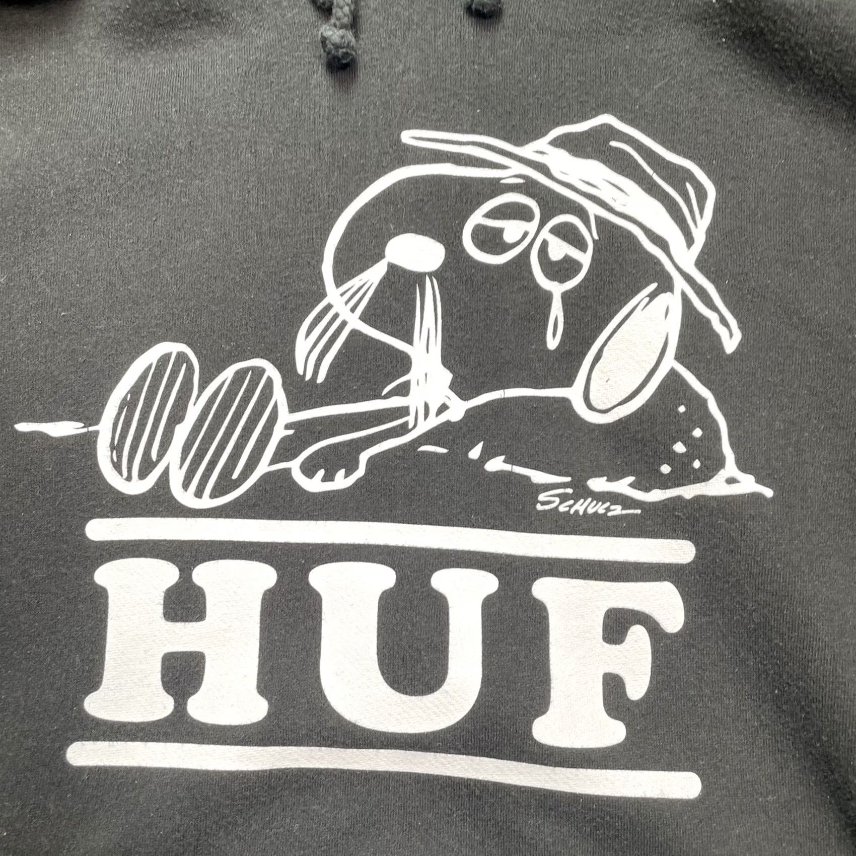 Huf HUF x Peanuts Hoodie Men’s Small Snoopy “Downhill From Here” Black Pullover Size US S / EU 44-46 / 1 - 2 Thumbnail