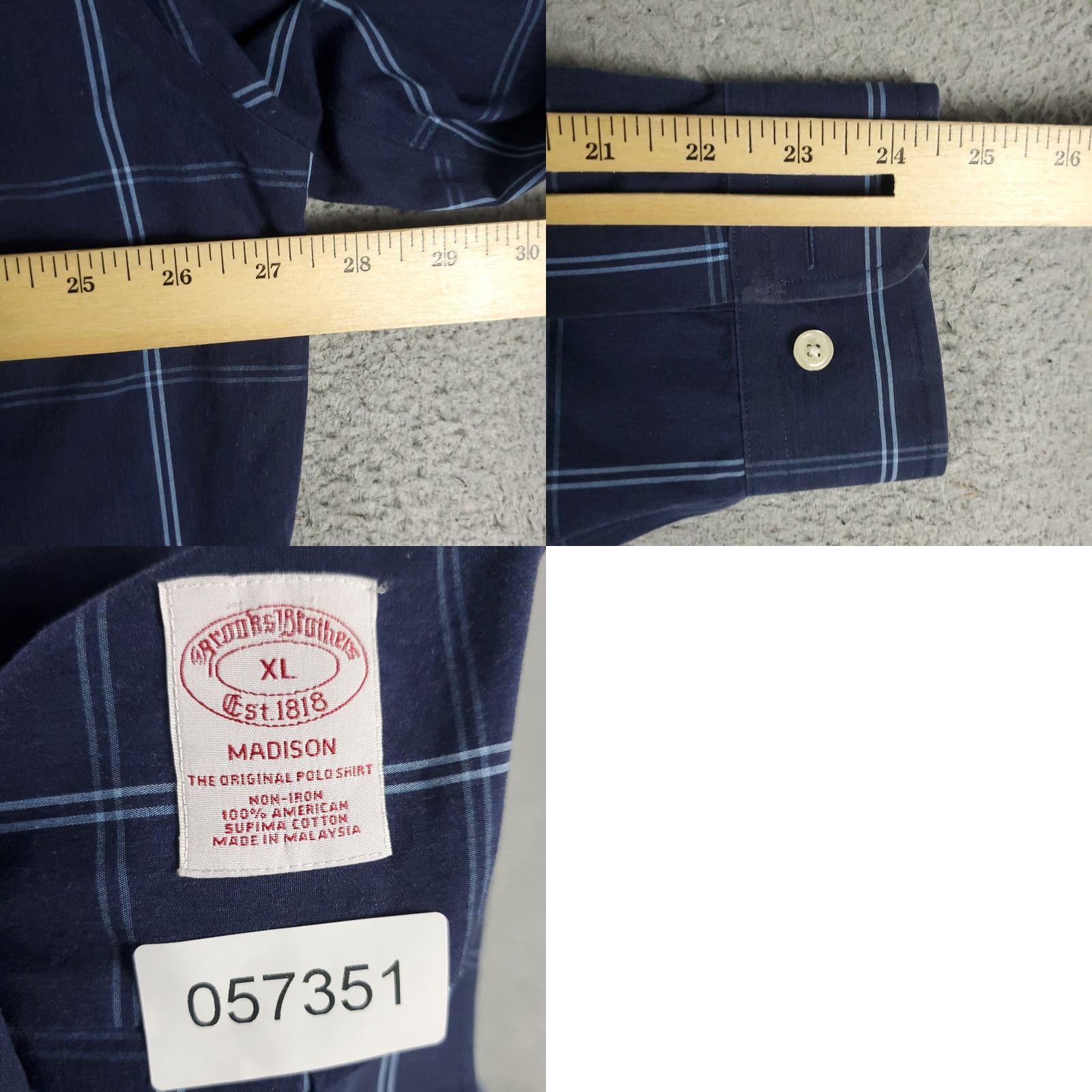 Brooks Brothers Brooks Brothers Blue Plaid Button-Up Shirt Long Sleeve XL Mens Casual Workwear Size US XL / EU 56 / 4 - 8 Thumbnail
