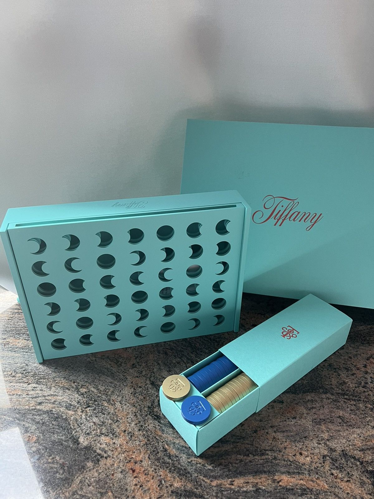 Tiffany & Co. 🌙 Rare! Tiffany Moon phrase chess game wooden box home decor Size ONE SIZE - 4 Thumbnail