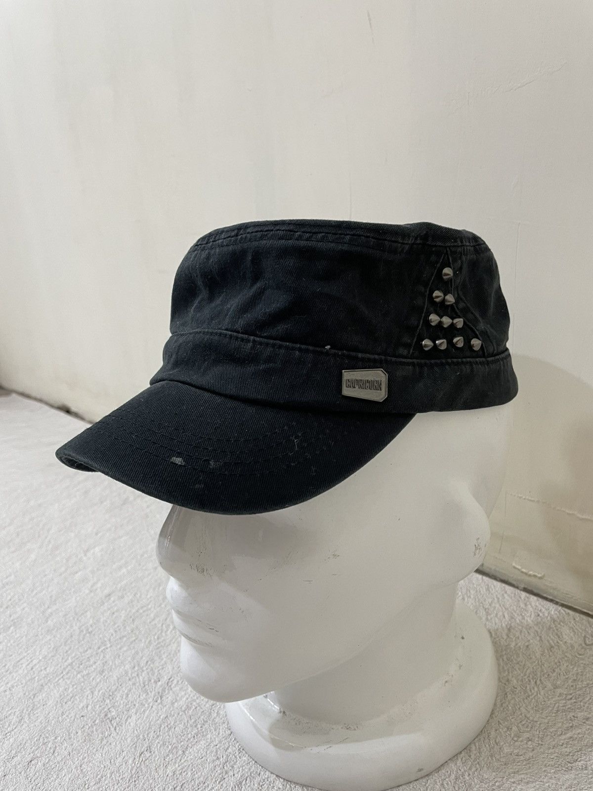 Japanese Brand 2000s Hat Japan Studed Cadet Y2K Size ONE SIZE - 1 Thumbnail