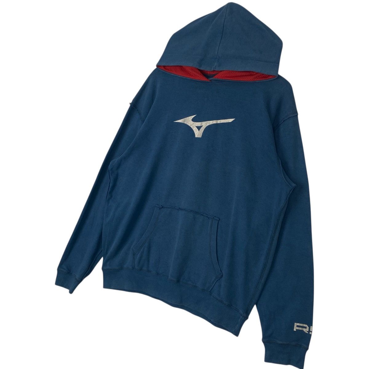 Vintage Vintage Mizuno Hoodie Sweater Big Logo Blue Pullover Size L Size US L / EU 52-54 / 3 - 2 Thumbnail