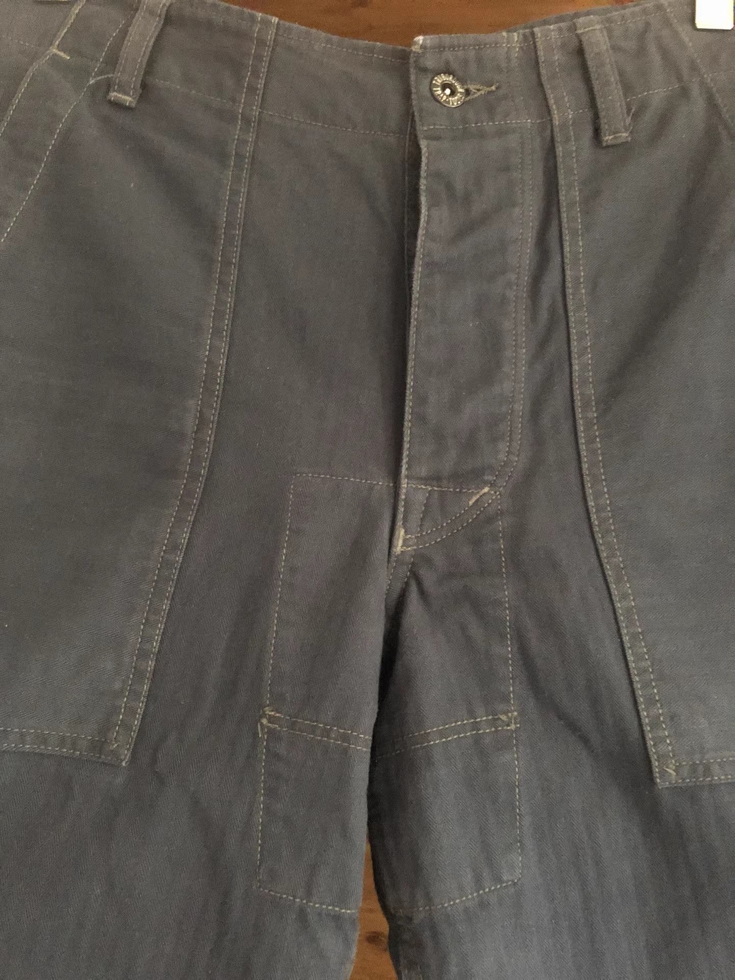 COLIMBO Colimbo Vintage Indigo Herringbone Cargo Pants Size US 30 / EU 46 - 3 Thumbnail
