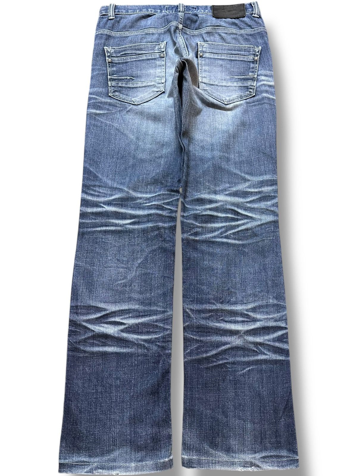 Los Angeles Apparel Vintage Andre Malraur Faded Whiskers Grunge Denim Size US 32 / EU 48 - 4 Thumbnail