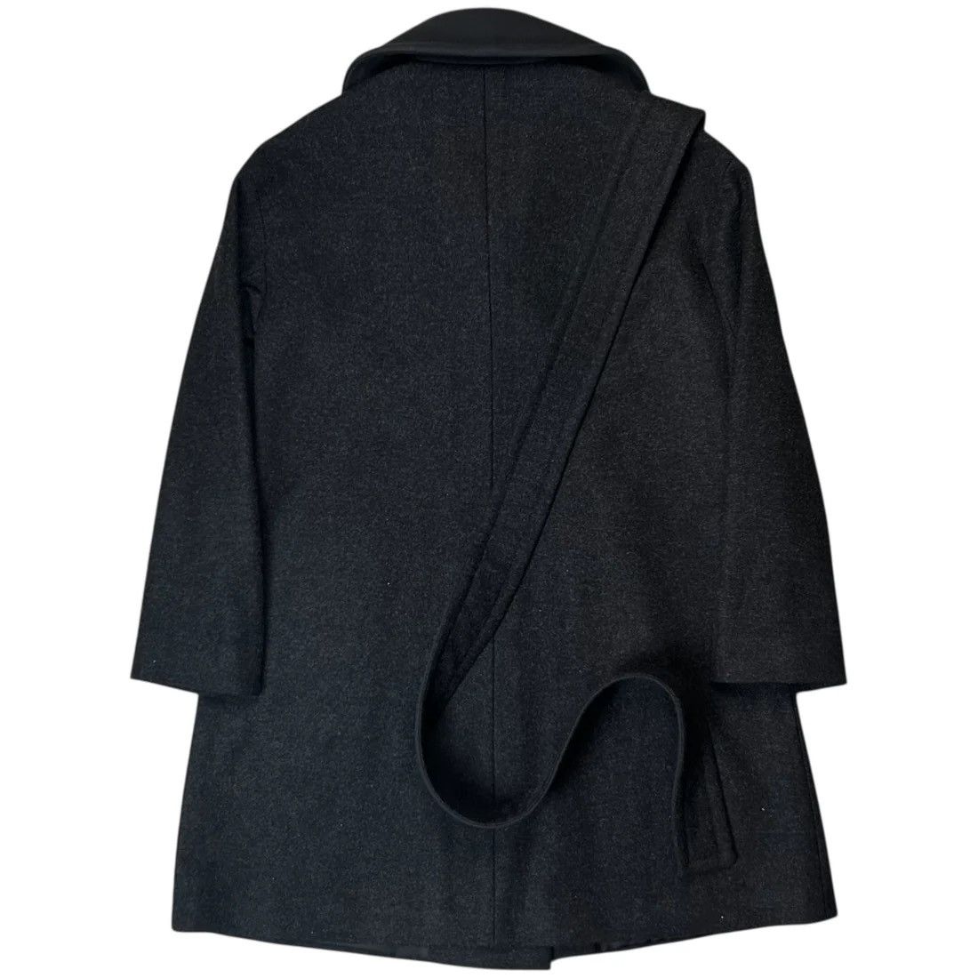 Jil Sander Jil Sander Belted Dual Fabric Wide Lapel Wool Coat Size US S / EU 44-46 / 1 - 3 Thumbnail