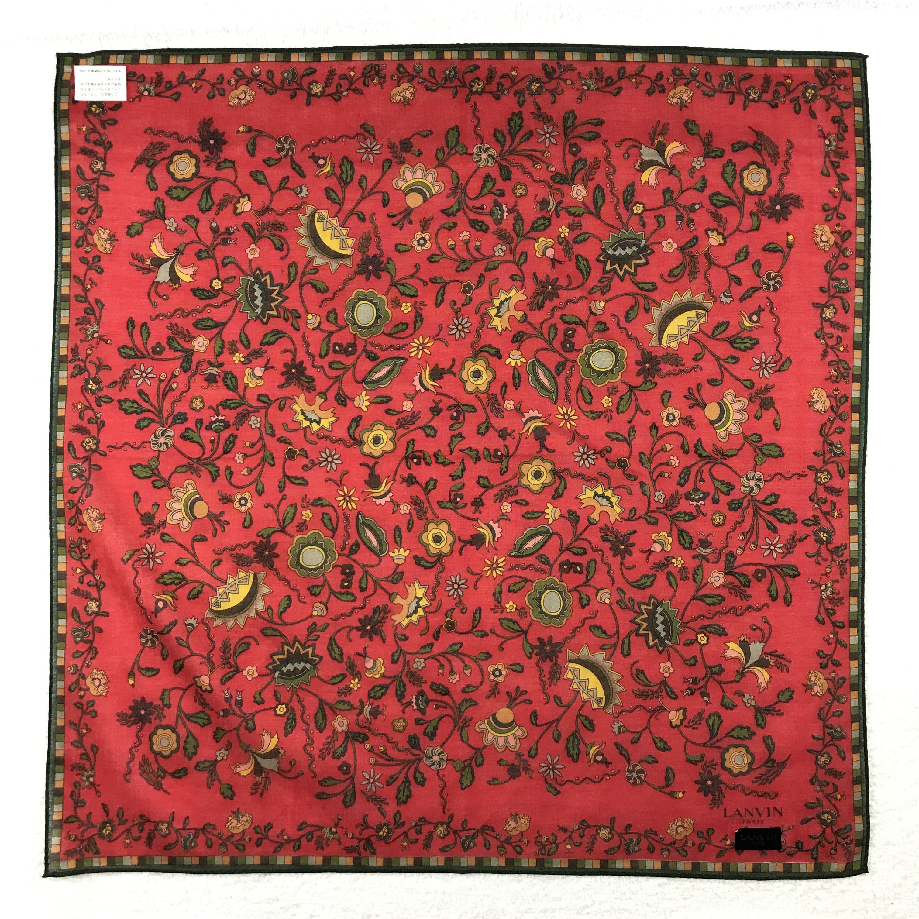 Designer × Lanvin × Vintage Vintage Lanvin Bandana Neckerchief Handkerchief Size ONE SIZE - 1 Thumbnail